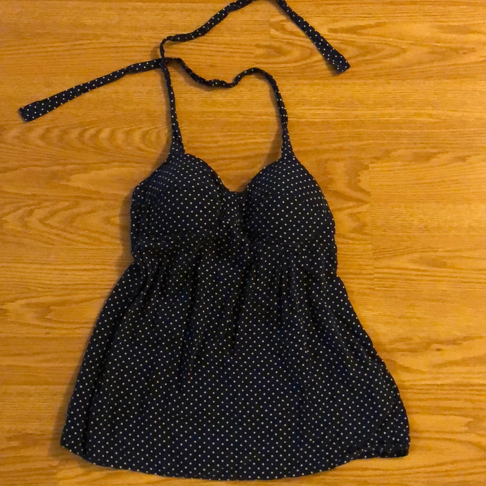 Kirra Blue polka dot halter
